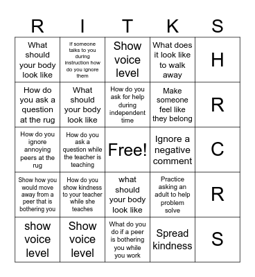 SPARTAN WAY BINGO Card