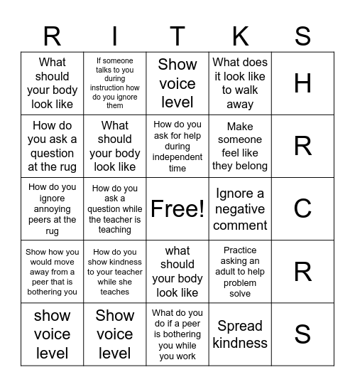 SPARTAN WAY BINGO Card