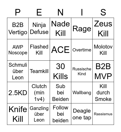 CS Bingo Card