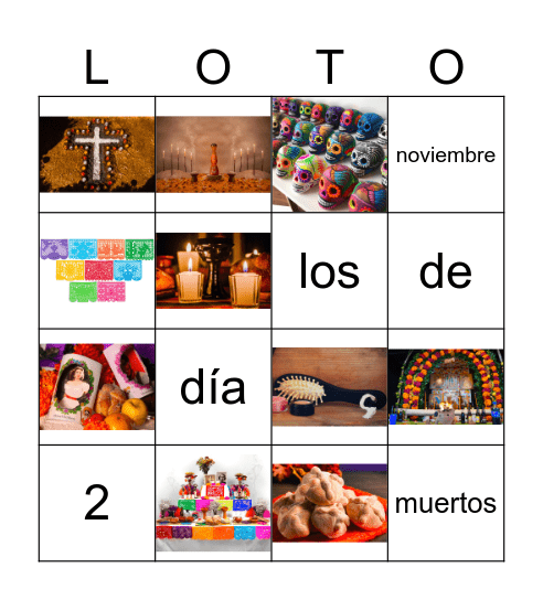 DÍA DE LOS MUERTOS Bingo Card