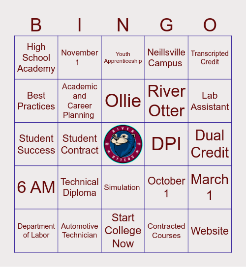 Chippewa Valley Technical College Bingo Card