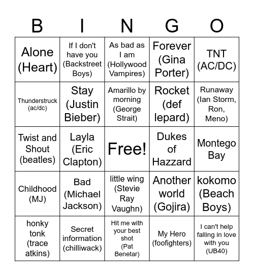 roads favorites fall 2024 Bingo Card