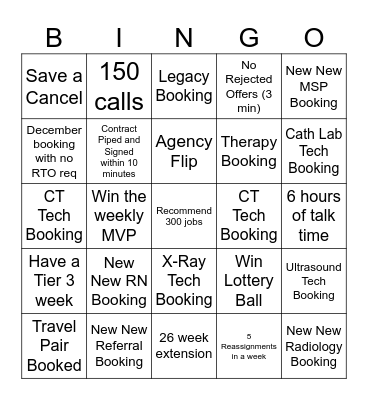 Q4 2024 Bingo Card