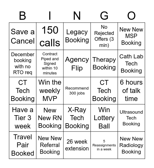 Q4 2024 Bingo Card