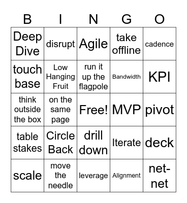 iO Offiste Fun Bingo Card