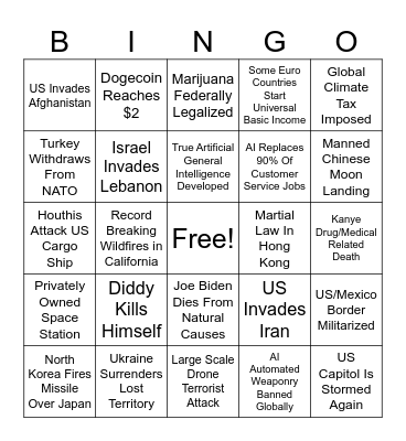 2025 BINGO Card