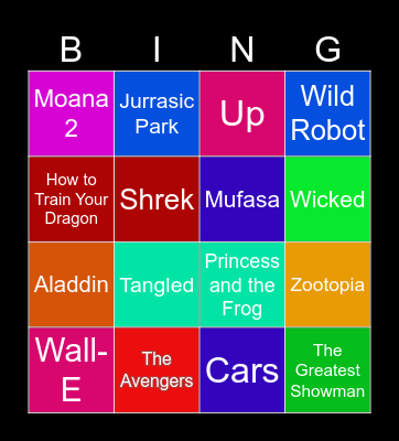 Movie Music Bingo Card