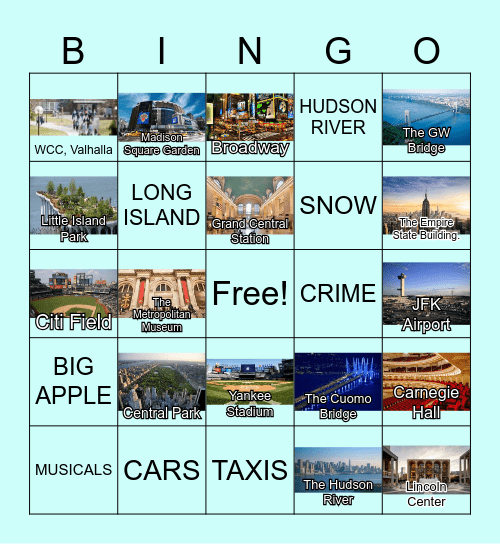 New York Bingo Card