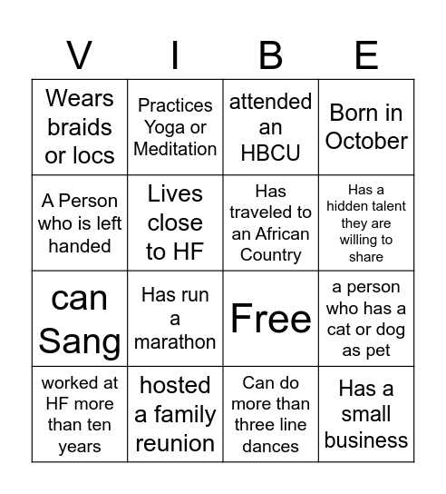 SipStas Bingo Card
