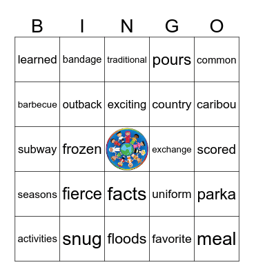 Friends Around the World BINGO Card