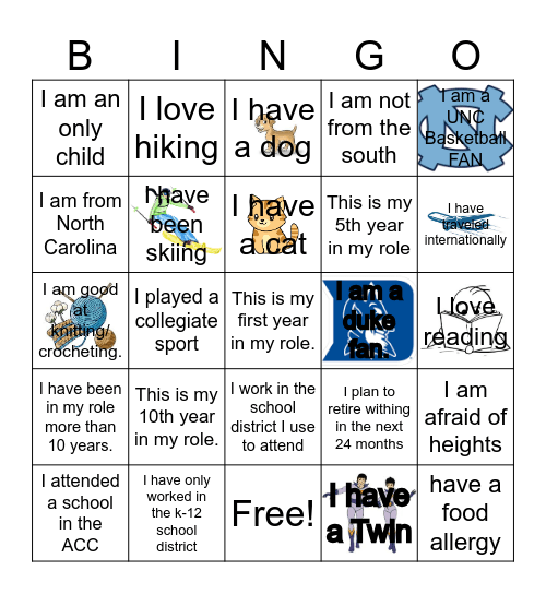 ICEBREAKER Bingo Card