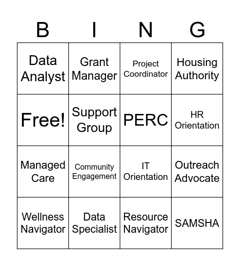 FSA Bingo Card