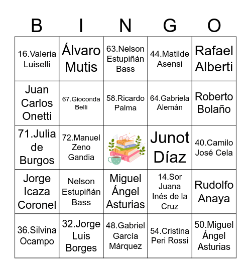 LOTERIA LITERARIA Bingo Card