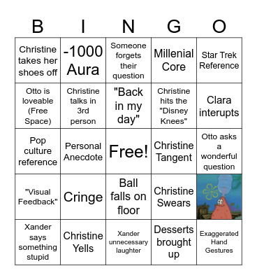 Speech Class Bingo Card