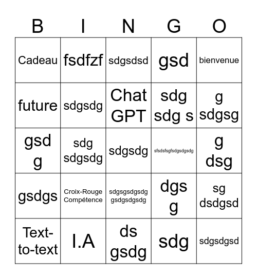 L'IA Bingo Card