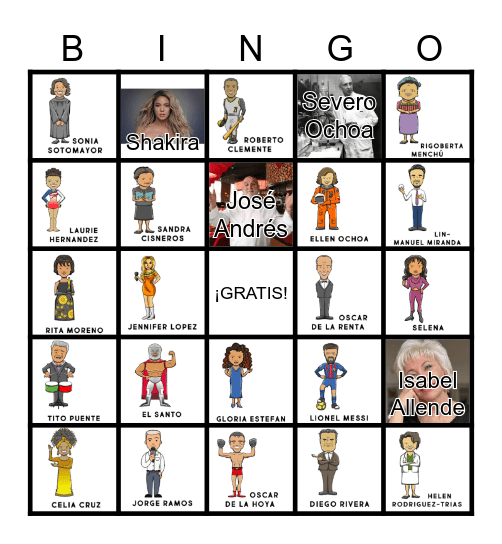 Hispanic Heritage Month Loteria Bingo Card