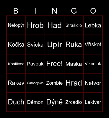 HALLOWEEN Bingo Card