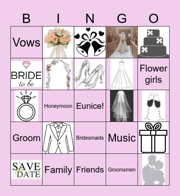 Bridal Shower Bingo Card