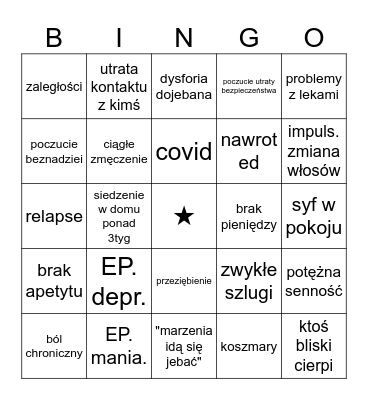 ""great month"" bingo Card