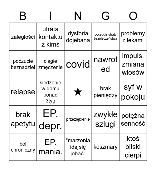 ""great month"" bingo Card