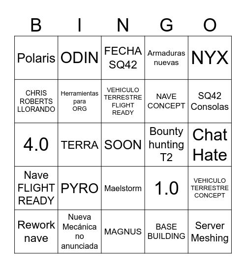 CITICON 2024 Bingo Card