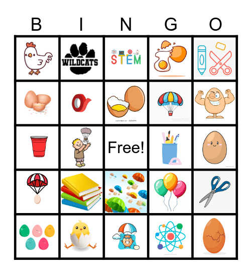 Egg Drop Bingo Card