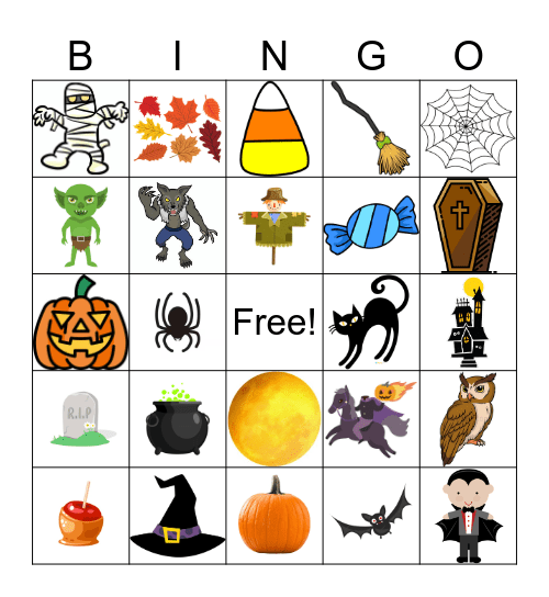 Halloween Bingo Card