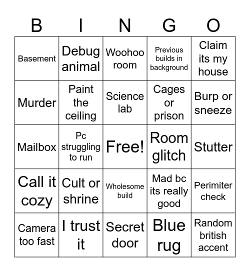 Fgg Bingo Card