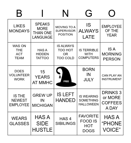 SMI BINGO Card