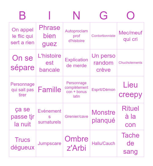 BINGO Card