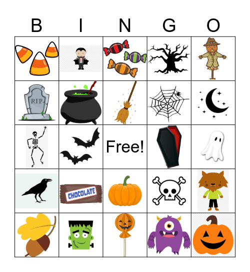 Halloween/Fall Bingo Card