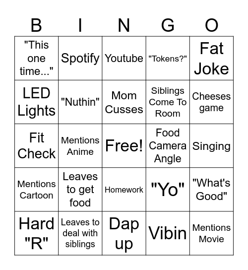 Majesty Bingo Card
