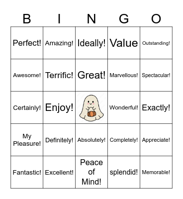 Power Words! Bingo Card