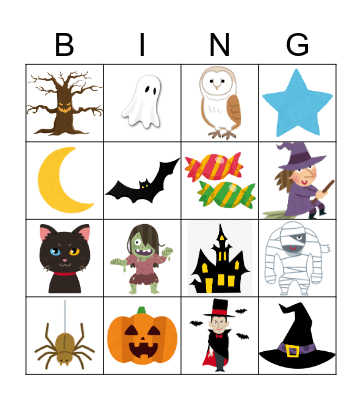 Halloween Bingo Card