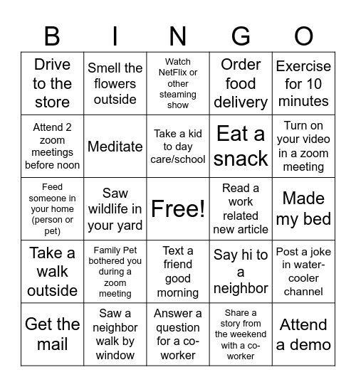 Bug Bash - 11/4 Bingo Card