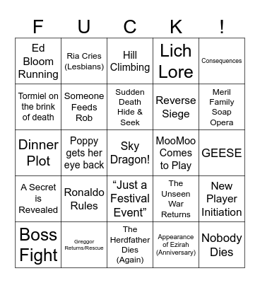 Alterra October 2024 Bingo Card