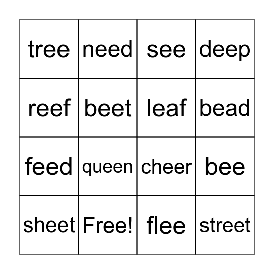 EE VS EA BINGO Card