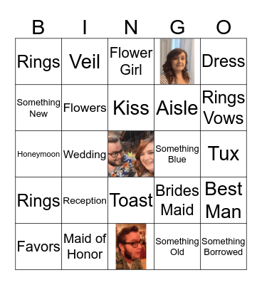 WEDDING SHOWER BINGO Card