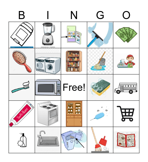 Daily Living Bingo Card