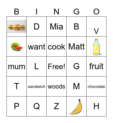 Power up w5 Bingo Card