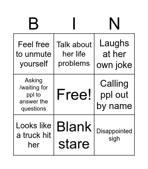 Spanish teacher Bingo Card