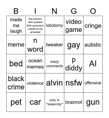 Instagram Reels Bingo Card