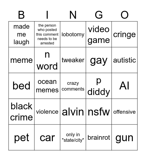 Instagram Reels Bingo Card