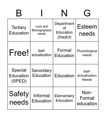 GROUP 3 QUIZ Bingo Card