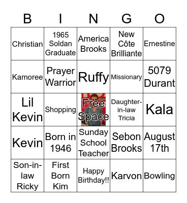 BIRTHDAY BINGO Card