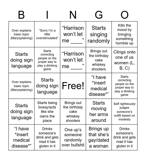 the game Bingo Card