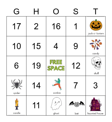 HALLOWEEN Bingo Card