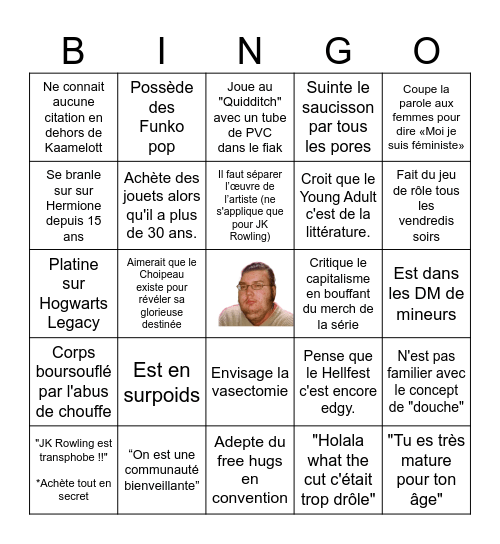 Bingo du Chouffin spé Harry Potter Bingo Card