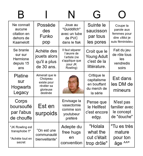 Bingo du Chouffin spé Harry Potter Bingo Card