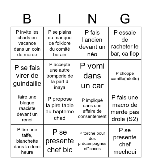 pauwels bingo Card